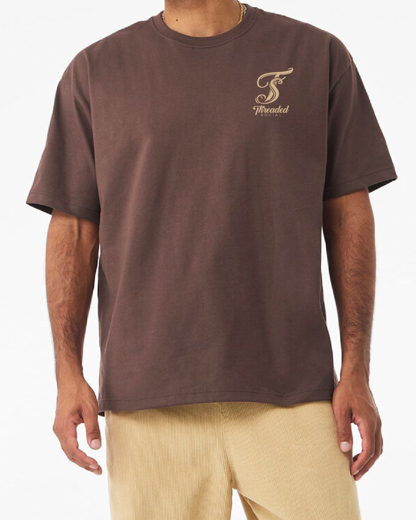 Short Sleeve Heavyweight oversized tee shirt with left chest logo