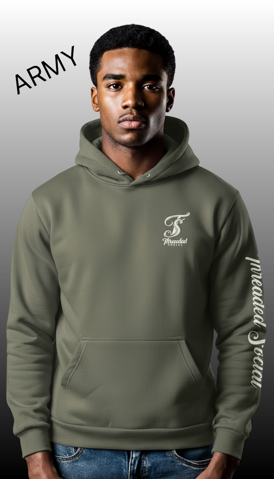 Hoodie - Oversized box style - Left chest, Hood and Sleeve decoration