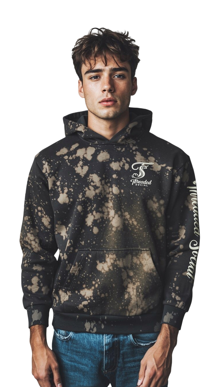 Hoodie Bleach dyed - no two will ever be the same