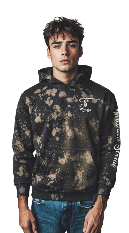 Hoodie Bleach dyed - no two will ever be the same